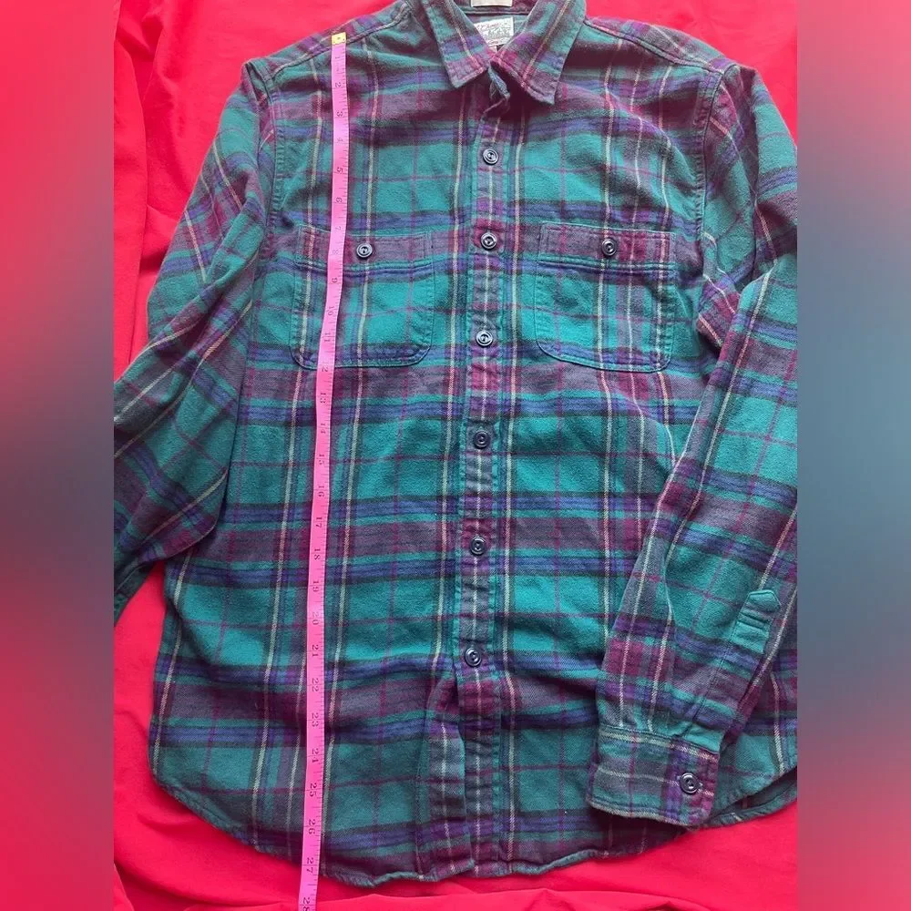 J. Crew Men’s Flannel Classic Mid-Weight Size S Green